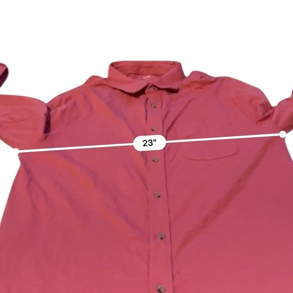 J.Crew Factory Knit Button‎ Down Shirt Men's Size XL Pink Long Sleeve Casual